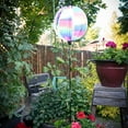thumbnail image 2 of In the Breeze 2634 — 11-Inch Striped Iridescent Gazing Ball — Vibrant Garden Ball Wind Spinner, 2 of 4