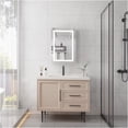 thumbnail image 2 of JERFIT 20x28 Inch Silver Aluminum LED Bathroom Medicine Cabinet with Mirror, Anti-Fog, Dimmable Light, Wall Mounted Storage, 2 of 10