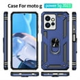 thumbnail image 5 of Asuwish Compatible with Motorola Moto G Power 5G 2023 Phone Case Tempered Glass Screen Protector Slim Magnetic Ring Holder Stand Hybrid Protective Cell Cover for GPower G5 Women Men Blue, 5 of 8