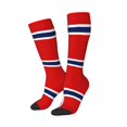 thumbnail image 2 of Norway Flag Knee High Socks for Women Long Leg Warmers Socks, 2 of 7