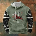 thumbnail image 2 of CONZONE Christmas Men's Hoodies Xmas Deer Hoodie for Men Graphic Long Sleeve Pullover Hooded Sweatshirt Soft Fall Winter Sweatshirts With Pocket, 2 of 5