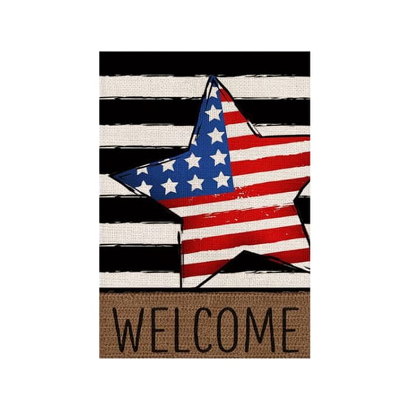 Cheapark 17.7x11.8in Independence Day Double Sided Garden Flag Patriotic American Flag Banner for Outdoor Yard Porch Patio Home Holiday Decor
