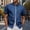 Blue, variant on Dpytoraw Slim Fit Washed Denim Shirt For Men Short Sleeved And Lightweight For Summer Wear Men’s Plaid Shirts