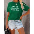 thumbnail image 4 of XCHQRTI Lucky MAMA Shirt for Women Graphic Tee St. Patrick's Day Short Sleeve Crewneck Tops, 4 of 5