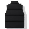 thumbnail image 4 of Busydd Mens Puffer Vest Sleeveless Zipper Button Puffy Vest Casual Lightweight Warm Winter Vest Oversized Solid Color Outerwear Vests Plus Size Vest Jacket with Pockets S-3XL, 4 of 8