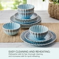 thumbnail image 5 of Pfaltzgraff Lucinda 12 Piece Stoneware Dinnerware Set Blue, 5 of 12