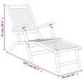 thumbnail image 6 of vidaXL Patio Deck Chairs with Footrests 2 pcs Solid Wood Acacia, 6 of 6