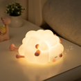 thumbnail image 1 of Baby Night Light, Lamb Children's Night Light USB Rechargeable Silicone Bedside Lamp with Timer Function Kawaii Silicone Baby Night Lamp for Baby Nurs, 1 of 5