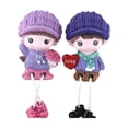 thumbnail image 2 of Juego de 2 adornos colgantes de resina para parejas | Bonitas figuras de resina de hombre y mujer de 8 x 18 cm | Decoración de escritorio para el hogar, la oficina y el dormitorio | Regalo románti, 2 of 5