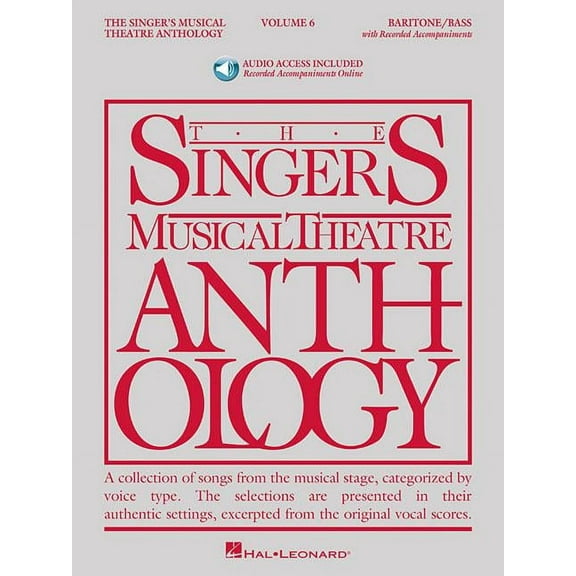 The Singer's Musical Theatre Anthology - Volume 6 : Baritone/Bass Book/Online Audio (Paperback)