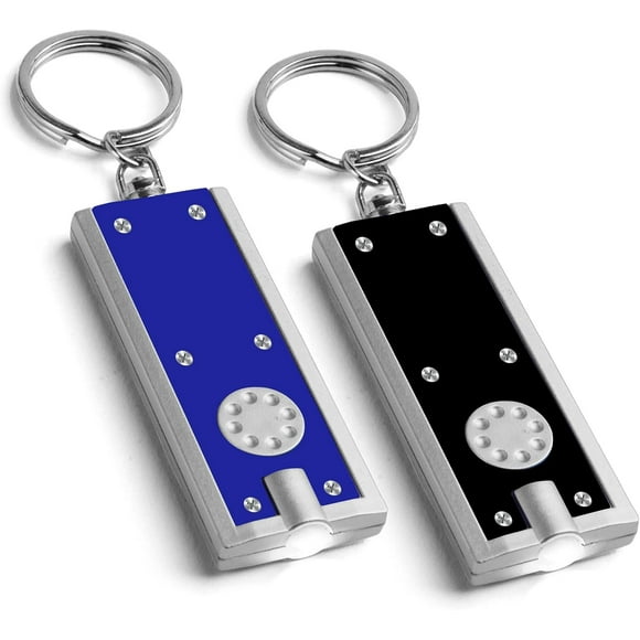 2pk LED Keychain Small Torch Light | Small LED Mini Torch Keyring Torch for Outdoor, Emergency & Daily Use