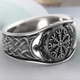 thumbnail image 4 of Xinyolin Wide Silver Color Alloy Eagle Compass Carved Ring - Men's Jewelry Accessory, 4 of 8