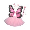 thumbnail image 2 of Conjunto de disfraz de hada para niñas, decoración de ropa, alas de mariposa para Halloween y carnaval. Falda de lentejuelas, 2 of 9