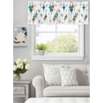 thumbnail image 3 of Curtain Valance for Windows,Boho Mid-Century Diamond Pattern Kitchen Valances Rod Pocket Short Curtains,Modern Geometric Theme Window Treatment Panel for Bedroom Bathroom 42x18in, 3 of 9