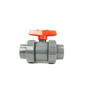 2-Inch PVC Union Ball Valve Socket Slip Connection Shut-Off Valves - 150 PSI - 2" Plastic Piping Components