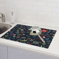 thumbnail image 5 of Jbralid Dish Drying Mat Microfiber for Kitchen Counter Absorbent Flower Leaves Dish Draining Reusable Washable Mat Extra Large 18"x24", 5 of 5