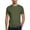 Army Green-1, variant on Mens Short Sleeve Shirts Summer Solid Fashion V Neck T Shirts for Men Casual Tops