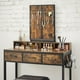 thumbnail image 3 of SONGMICS HOME Juego de Mesa de Maquillaje con Espejo Triple, Tocador con Espejo y Taburete, 3 Cajones, Escritorio de Maquillaje, Soporte para Secador, Industrial, Marrón Rústico y Negro RVT004B01, 3 of 6