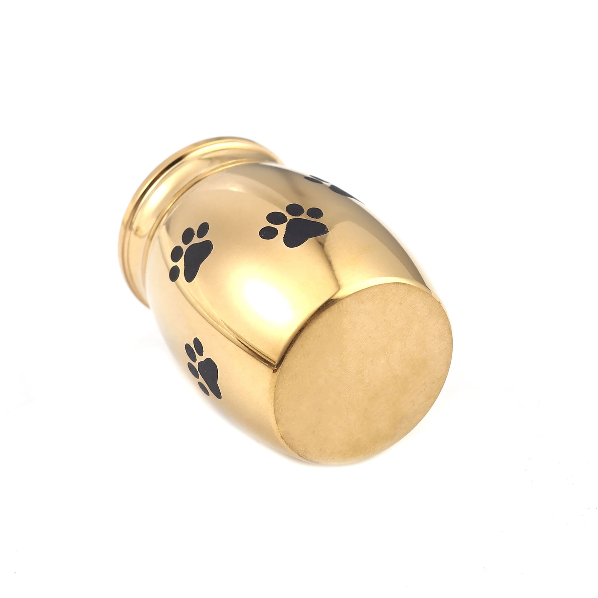 Gold Mini Sized Funeral Pets Ashes Cremation Urns for Dog Cat Keepsake Stainless Steel Warterproof Paw Pet Memorial Ash Container with Free Anavia Pouch