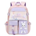 thumbnail image 1 of （rosa）Mochila linda para niñas, linda mochila escolar con conejo para niñas con estuche para lápices, mochila escolar primaria para niñas, 1 of 5