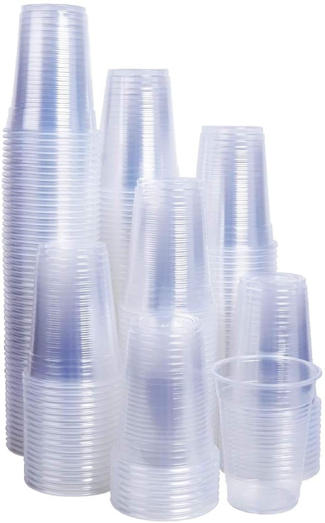 7 oz clear plastic cups Disposable cold drink party cups (200 count)