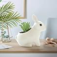 Animal Flowerpot White Porcelain Pot Rabbit Flower Pot Olive Tree
