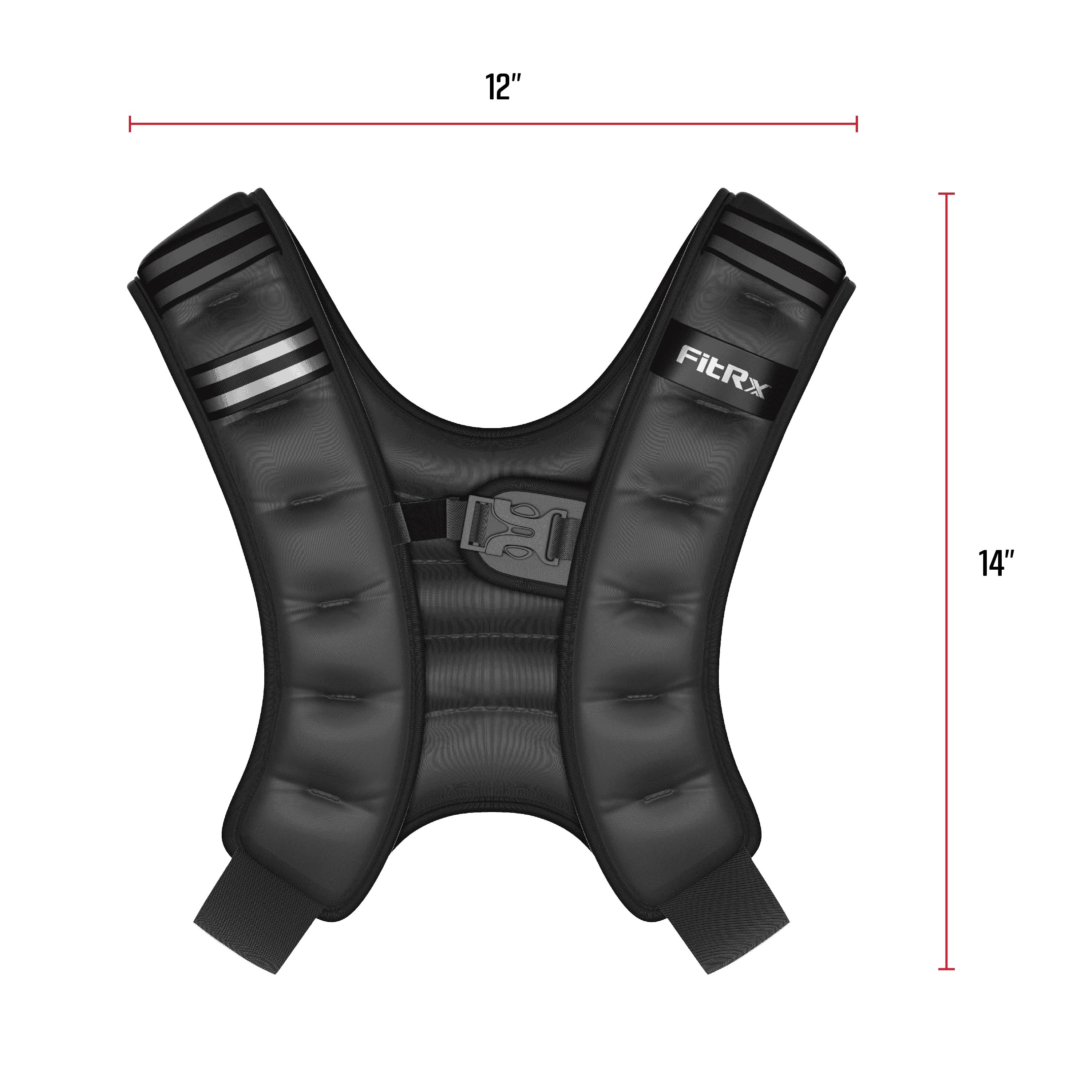 FitRx Weighted Vest Neoprene Coated Weighted Vest for Women and Men with Hook and Loop Strap, 8 lbs