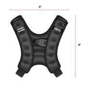 FitRx Weighted Vest Neoprene Coated Weighted Vest for Women and Men with Hook and Loop Strap, 8 lbs