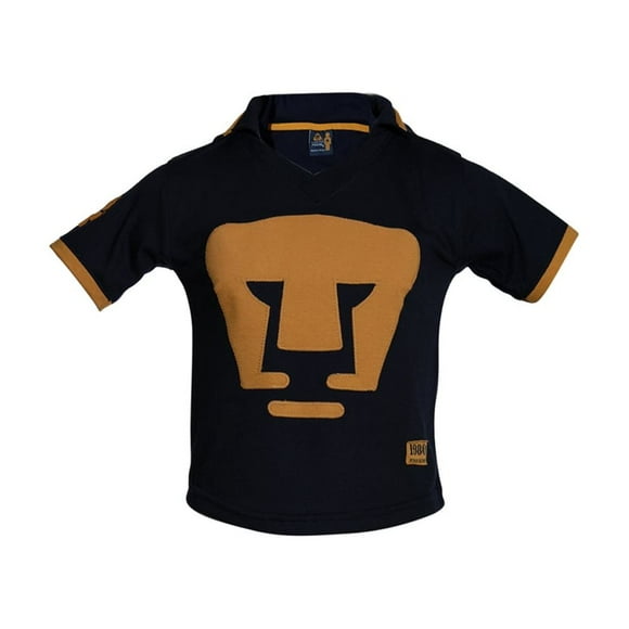 OLD SCHOOL SPORTS Pumas UNAM Retro 1980 manga corta Azul/Dorado Infantil OLD SCHOOL SPORTS Pumas de la UNAM Retro 1980 azul/dorado manga corta algodón