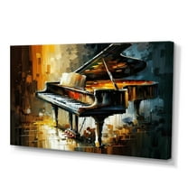 Designart Piano On Stage Canvas Wall Art