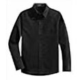thumbnail image 3 of Spring&Gege Chemises Habillées à Manches Longues pour Garçons Uniforme Formel Tissé Uni, Noir, 13-14 Ans, 3 of 4