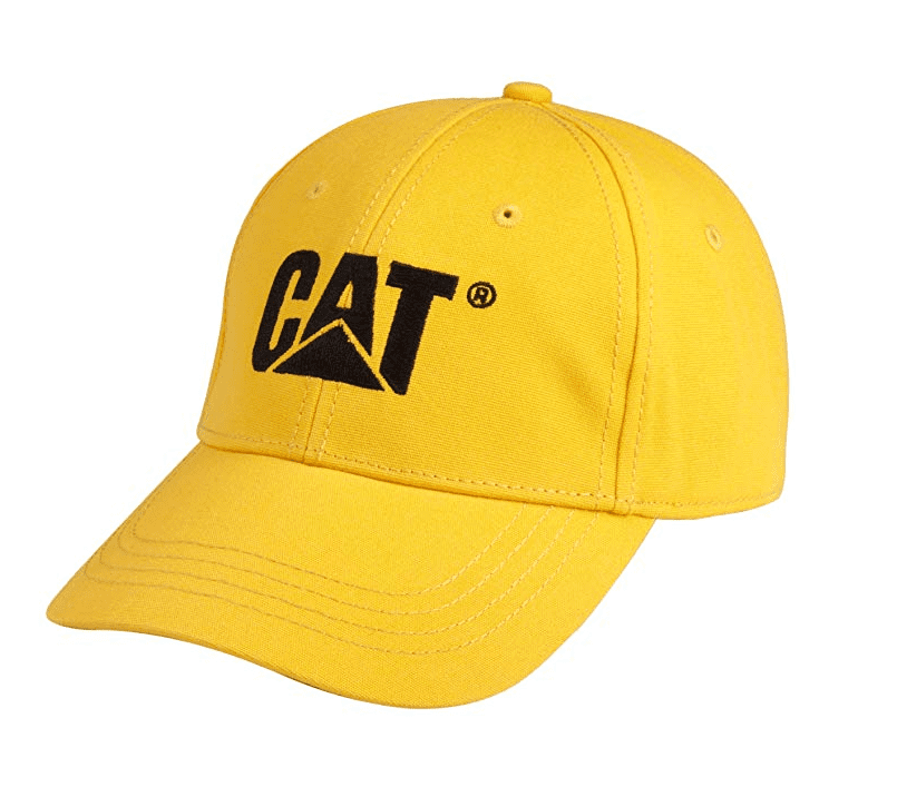 Caterpillar CAT Equipment Charcoal Gray and Orange Sandwich Visor Cap/Hat 