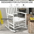 thumbnail image 4 of Outsunny Rocking Chair Set w/ Foldable Table, Outdoor Rocker Set, White, 4 of 10