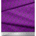 thumbnail image 2 of Soimoi Purple Velvet Fabric Brush Stroke & Dots Abstract Printed Craft Fabric by the Yard 58 Inch Wide, 2 of 3