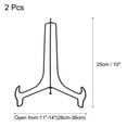 thumbnail image 2 of Uxcell 2Pcs 10 inch Plate Stand for Display Iron Folding Holder for Book Picture, Black, 2 of 7