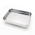 thumbnail image 2 of HLONK Plateau de Cuisson en Acier Inoxydable 10 Pouces Rectangulaire pour Riz et Nouilles pour Maison restaurant, 2 of 6