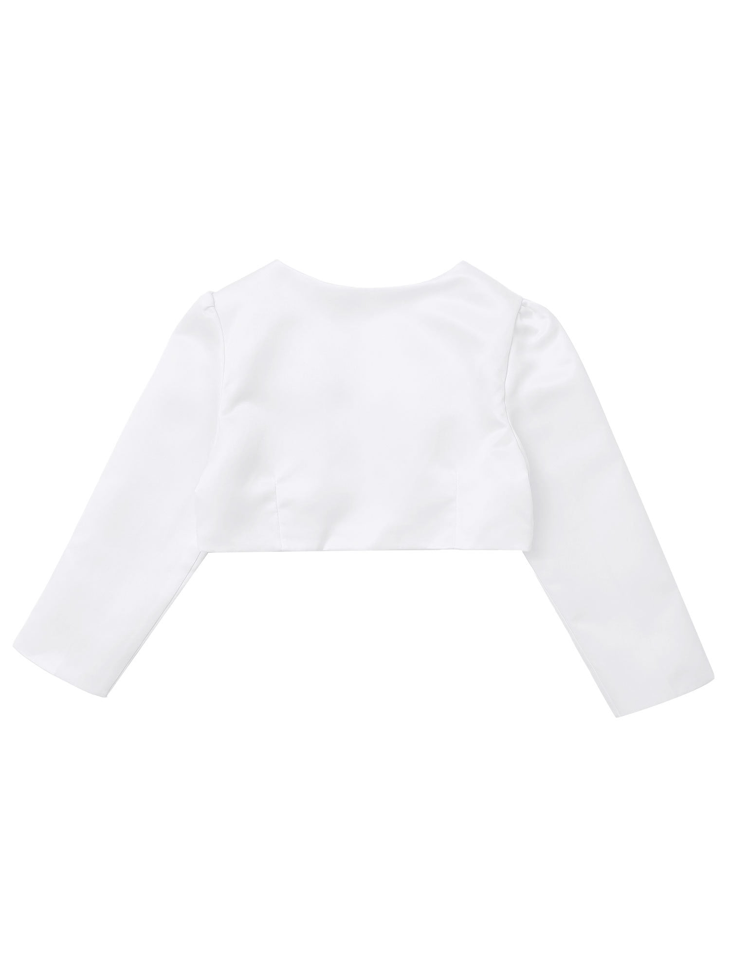 Ensemble Communion Fille - Boléro Manches Longues + Couronne Fleurie + Gants Satin - Pour Mariage, Fête, Princesse