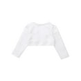thumbnail image 4 of DPOIS Kids Girls Open Front Beaded Wedding Flower Shurg Bolero Cardigan Princess Dress Coat, 4 of 7