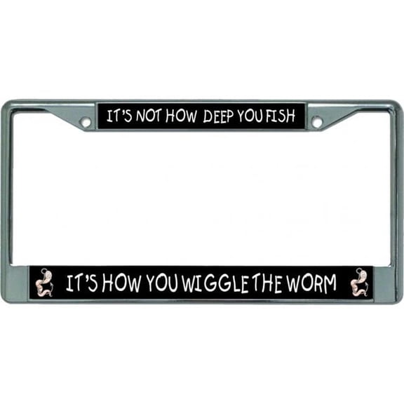 Wiggle Worm Chrome License Plate Frame