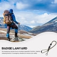 thumbnail image 3 of Shisuyan Lanière de Badge d'Identité Robuste avec Anneau en Métal Sangle de Cou Réglable Support de Téléphone pour Activité Extérieure Randonnée Escalade Sac à Dos Vert, 3 of 8