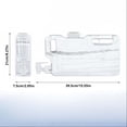 thumbnail image 3 of Tong Distributeur d'Eau pour Réfrigérateur, Contenant d'Eau PETG avec Robinet et Poignée, Distributeur de Boisson Portable Transparent pour Réfrigérateur, Camping, Fête, Voyage, Contenant avec Robinet, 3 of 6