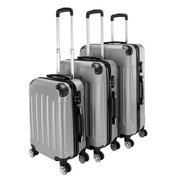 Kmowoo 3-in-1 Portable ABS Trolley Case 20inch / 24inch / 28inch Gray
