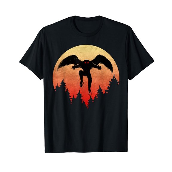 Cryptidcore Aesthetic Mothman Cryptozoology Cryptid Black T-Shirt