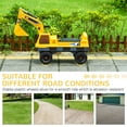 thumbnail image 5 of Resenkos Toy Car,No Power 2 in 1 Ride On Excavator with Helmet and Claw, Construction Truck Set, Yellow, 5 of 7