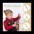 thumbnail image 3 of Instrument de Percussion Triangle en Acier 10 Pcs, Triangle à Main pour Enfants Adultes (6 Pouces), 10 x Triangle, Argent&Jaune, 3 of 6