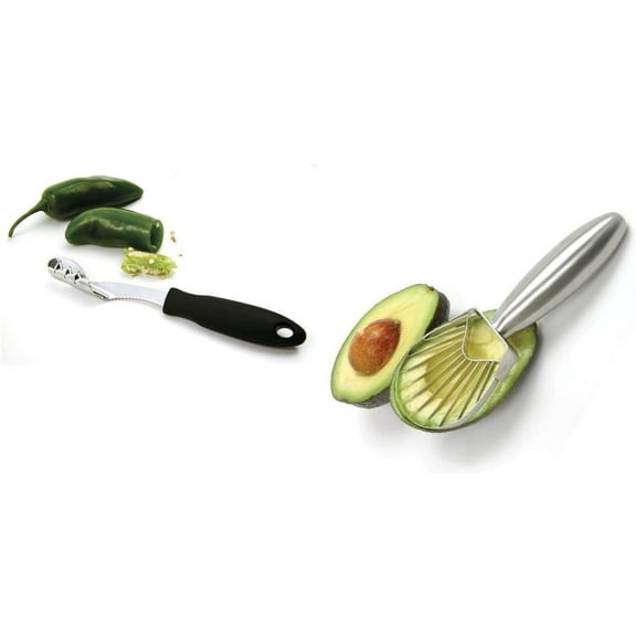 Norpro Stainless Steel Avacado Slicer and Grip-EZ Jalapeno Corer Set