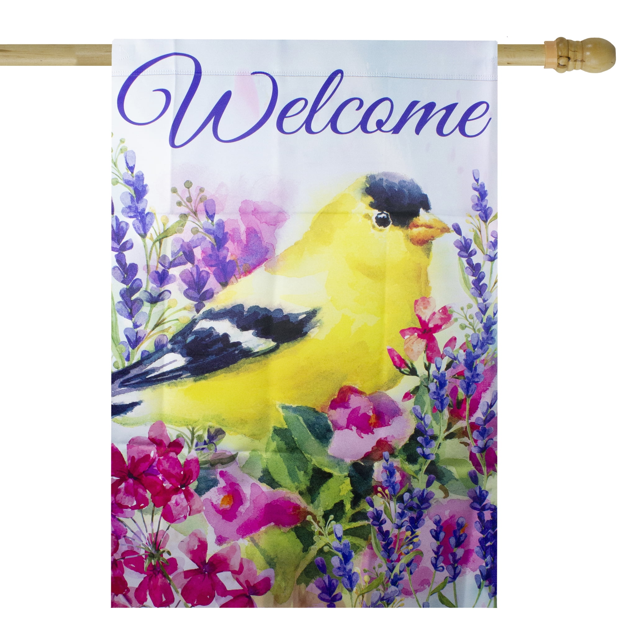 Yellow Finch Spring Outdoor House Flag 28" x 40"