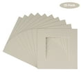 thumbnail image 2 of Grey Acid Free 16x16 Picture Frame Mats with White Core Bevel Cut for 8x8 Pictures - Fits 16x16, 2 of 4
