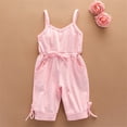 thumbnail image 2 of Vividxx Toddler Girls Sleeveless Suspenders Solid Color O-Neck Romper Jumpsuit Clothes Stylish Onesie, 2 of 9