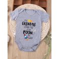 thumbnail image 4 of Baby Girls Cute Casual Romper With "My Grandma Loves Me To The Moon" Print For Summer Pregnancy Gift, 4 of 5